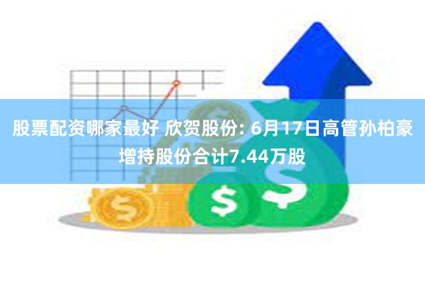 股票配资哪家最好 欣贺股份: 6月17日高管孙柏豪增持股份合计7.44万股