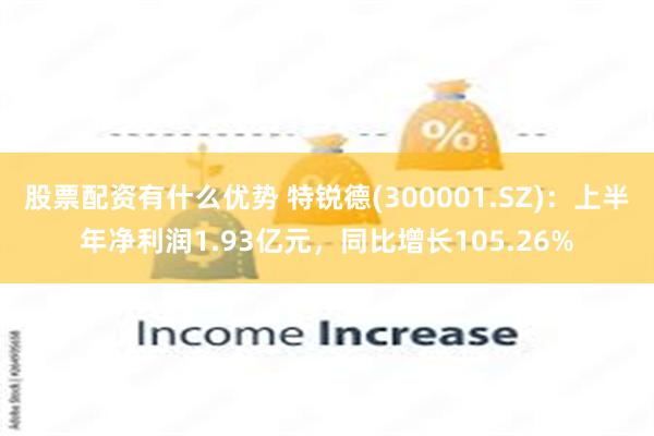 股票配资有什么优势 特锐德(300001.SZ)：上半年净利润1.93亿元，同比增长105.26%