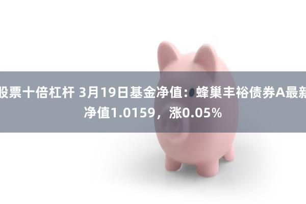 股票十倍杠杆 3月19日基金净值：蜂巢丰裕债券A最新净值1.0159，涨0.05%